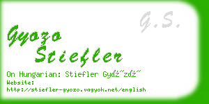 gyozo stiefler business card